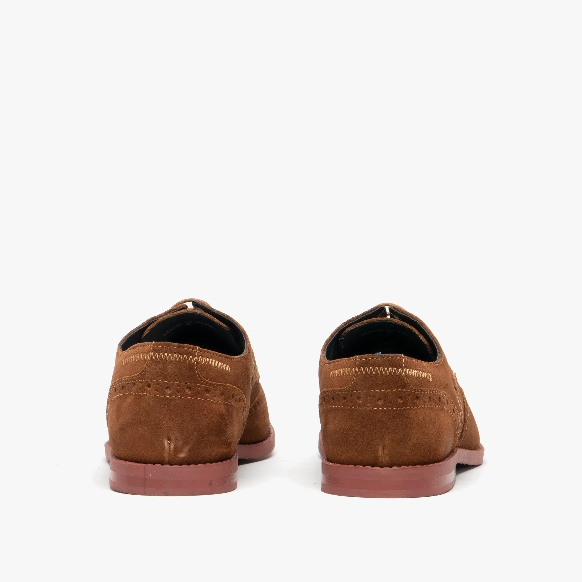 Silver Street London HOBART Mens Suede Brogue Shoes Tan sold by Shuperb product image thumbnail 5