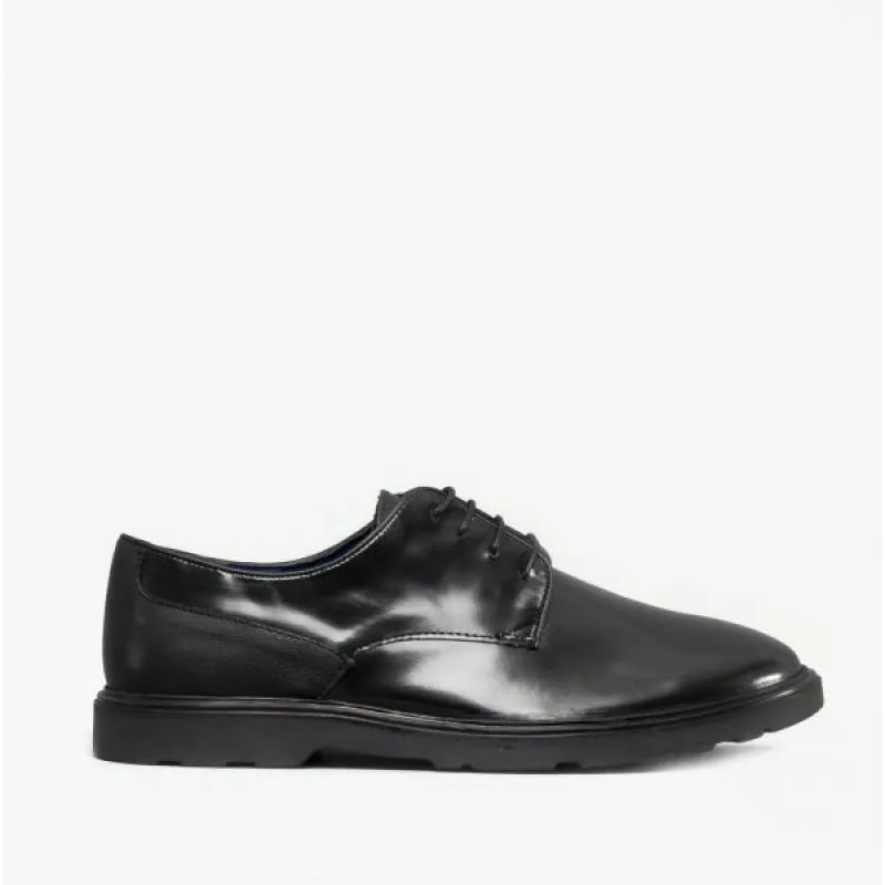 Silver Street London RUSKIN Mens Leather Derby Shoes Black made by Shuperb