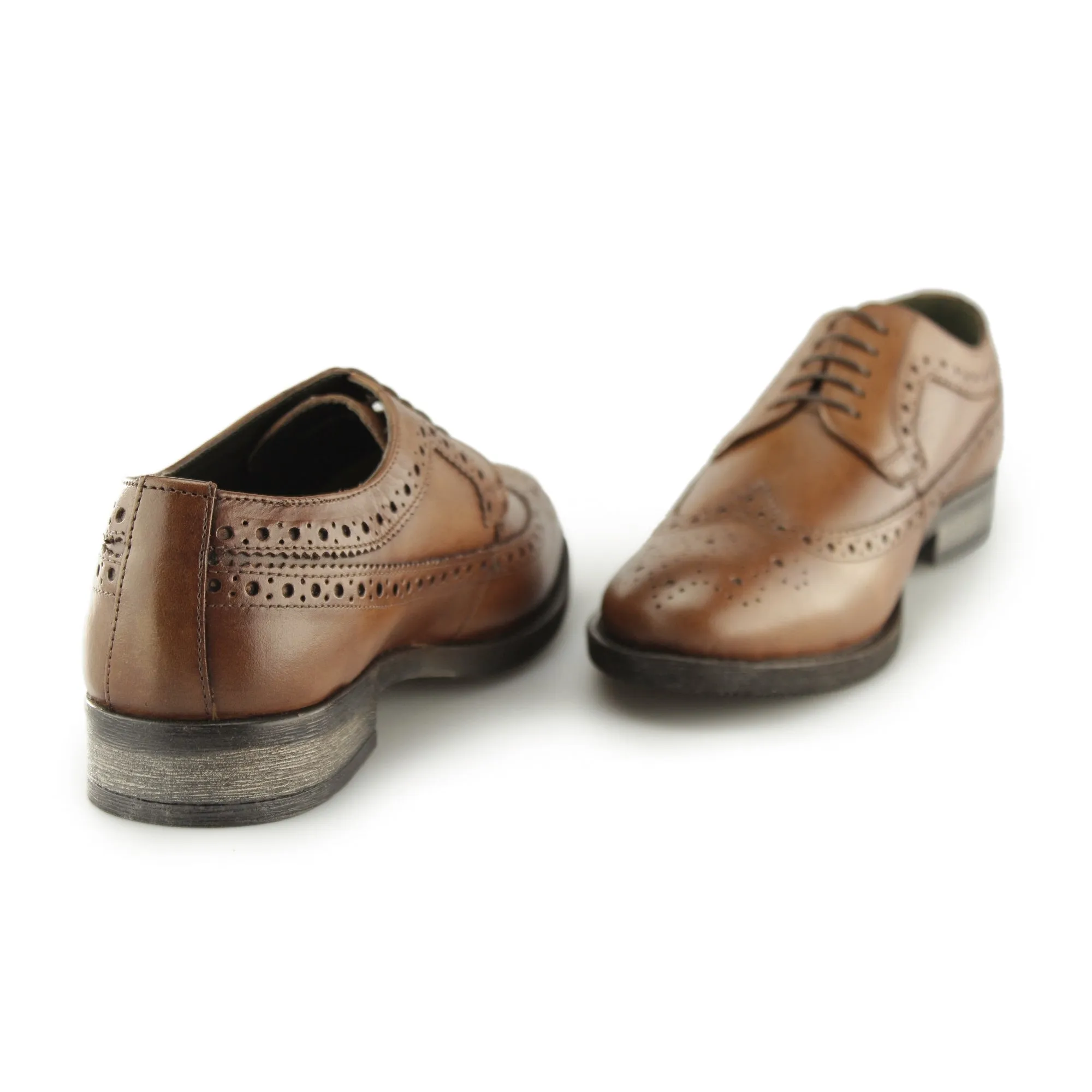 Silver Street London DOWNING Mens Leather Longwing Derby Brogues Tan sold by Shuperb product image thumbnail 3