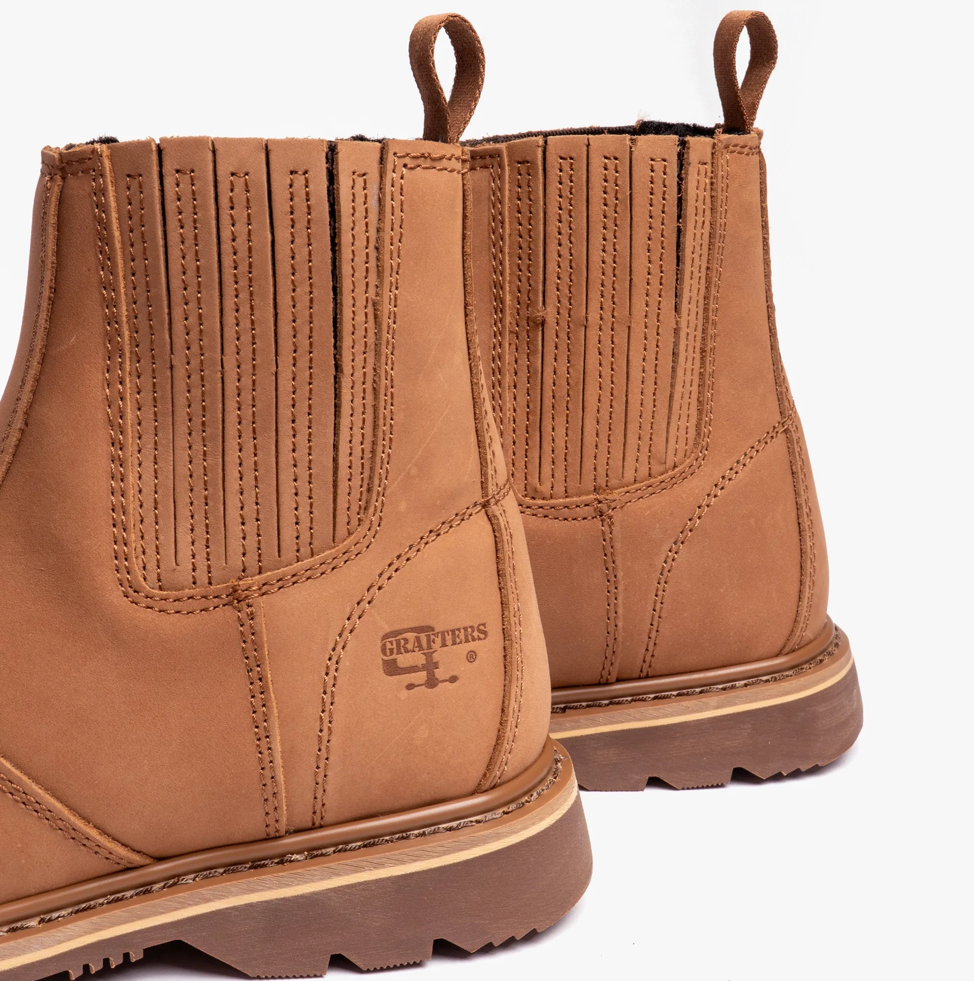 Grafters M763B Mens Leather Safety Boots Tan sold by Shuperb product image thumbnail 5