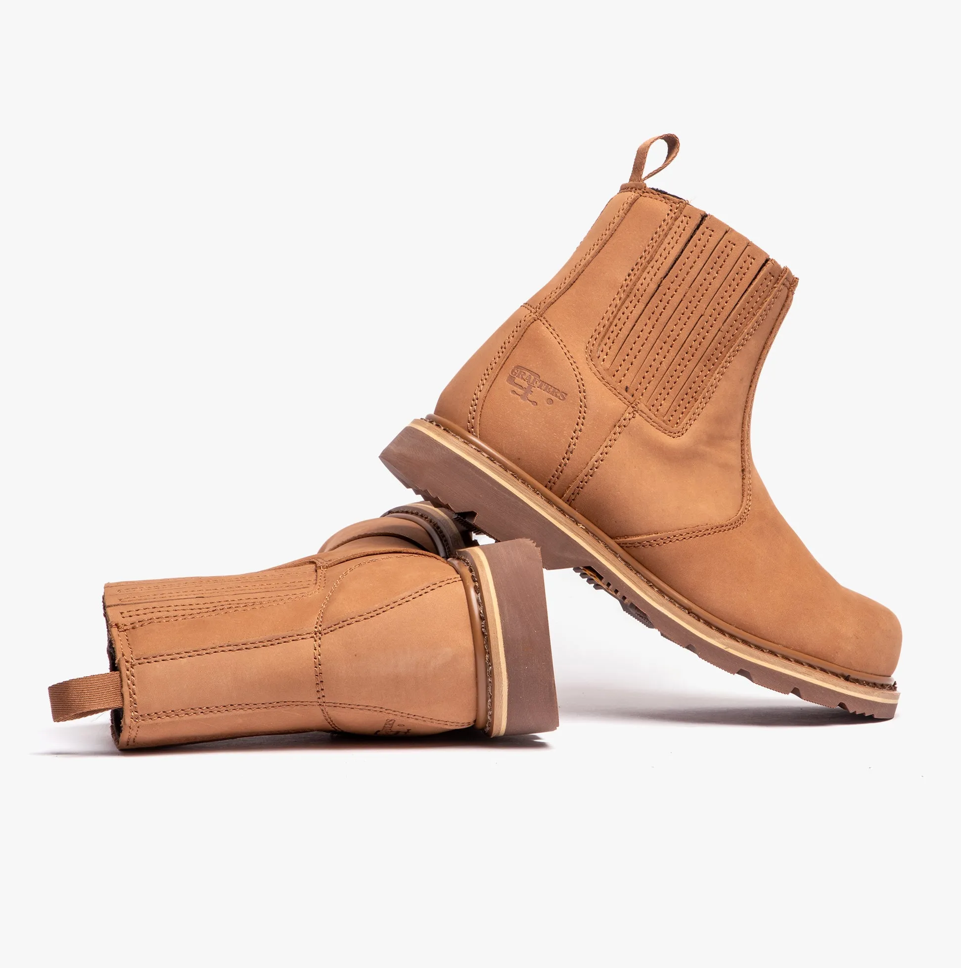 Grafters M763B Mens Leather Safety Boots Tan sold by Shuperb product image thumbnail 4