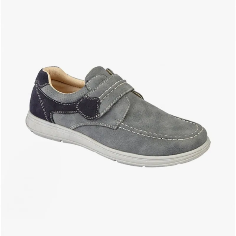 Scimitar M364F Mens Touch Fasten Casual Shoes Mid Grey made by Shuperb