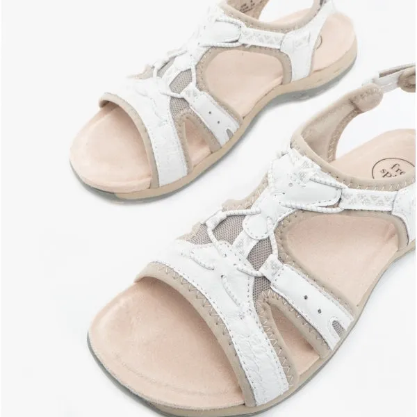 Free Spirit FAIRMONT Womens Touch Fasten Leather Sandals White sold by Shuperb product image thumbnail 3