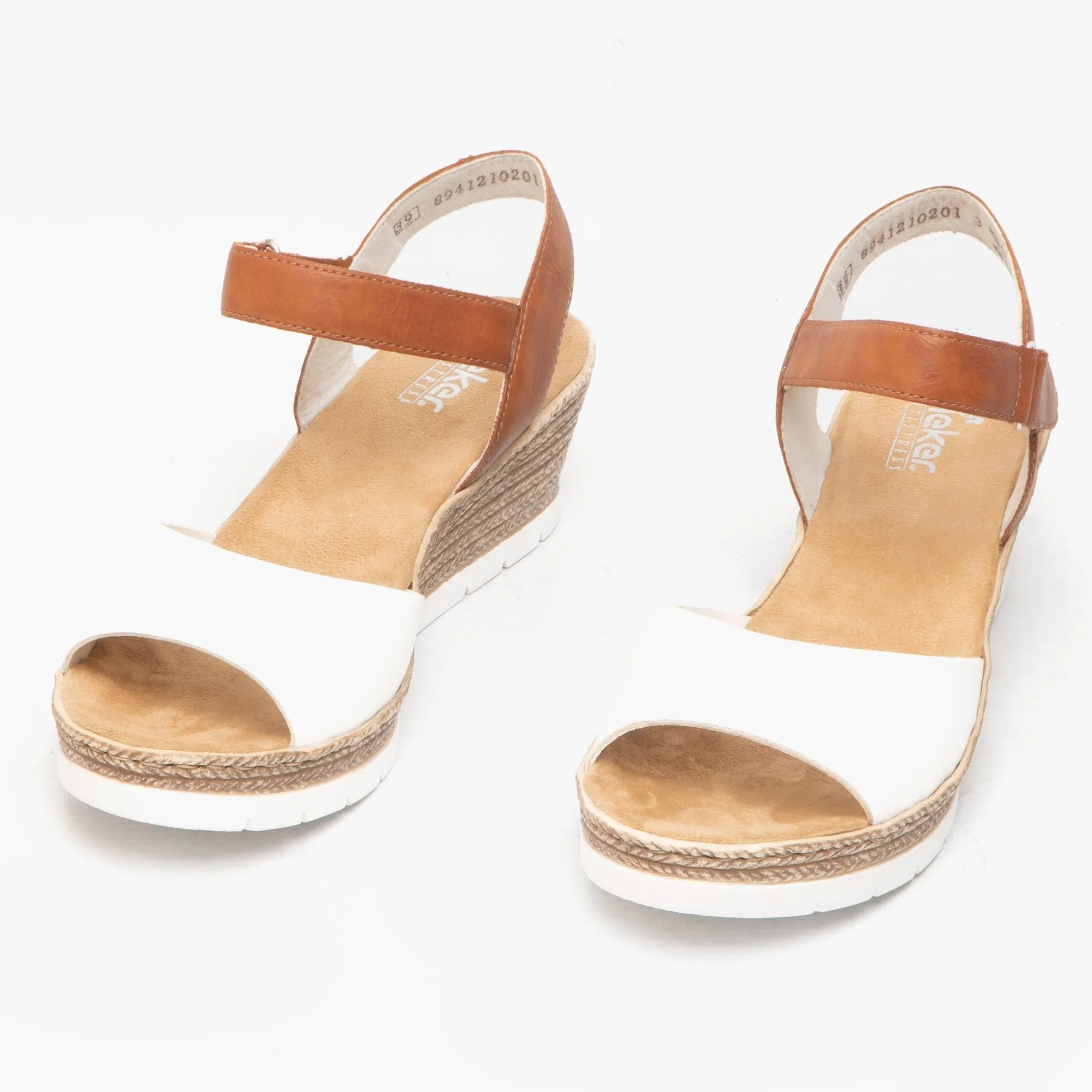 Rieker 61953-80 Womens Sandals White/Cayenne sold by Shuperb product image thumbnail 2