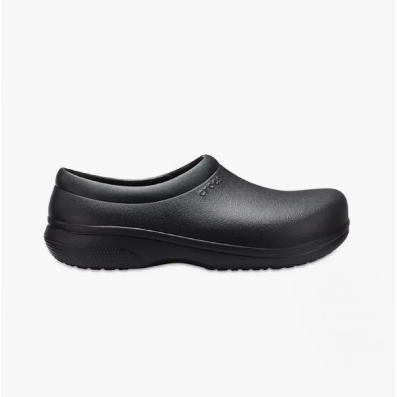 Crocs At Work ON THE CLOCK WORK Unisex Slip On Clogs Black made by Shuperb