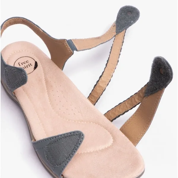 Free Spirit MALIBU Womens Elasticted Sandals Sky Blue sold by Shuperb product image thumbnail 5