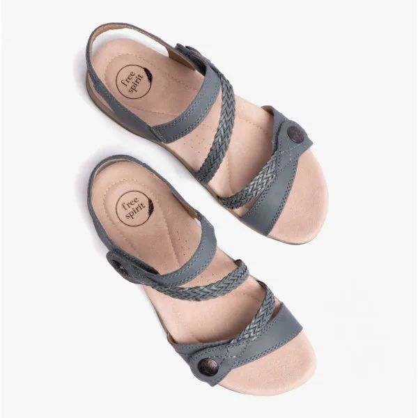 Free Spirit MALIBU Womens Elasticted Sandals Sky Blue sold by Shuperb product image thumbnail 4