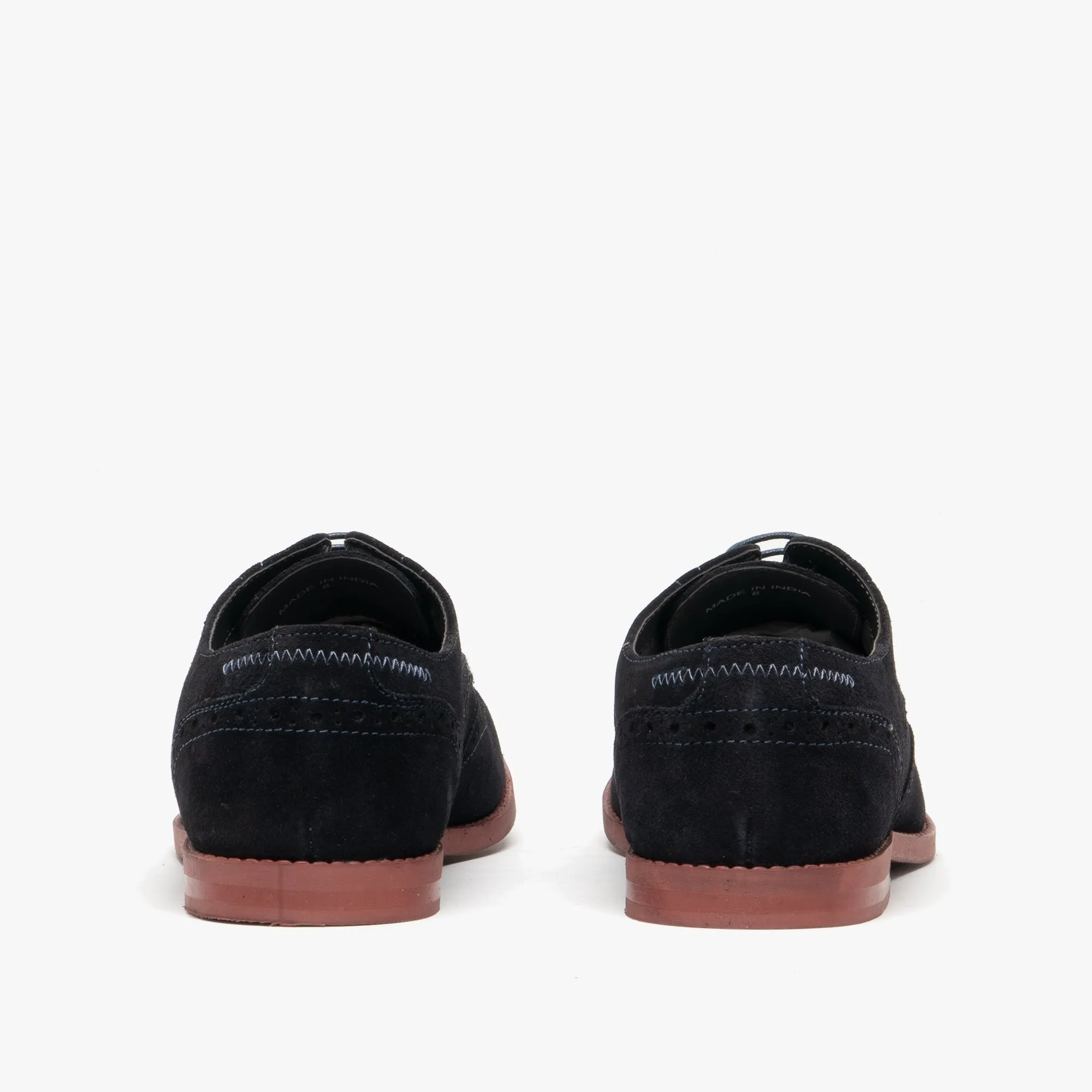 Silver Street London HOBART Mens Suede Brogue Shoes Navy sold by Shuperb product image thumbnail 4