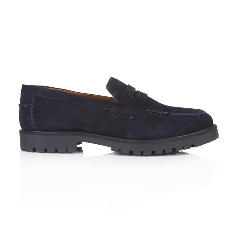 Silver Street London LOUSIVILLE Mens Loafers Blue made by Shuperb