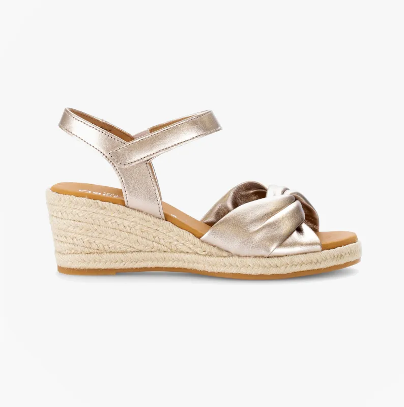 Gabor MOON Womens Ankle Strap Sandals Gold made by Shuperb