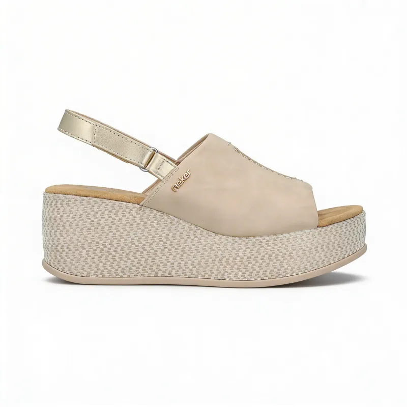 Rieker 69460 Womens Slingback Sandals Navy Multi made by Rieker