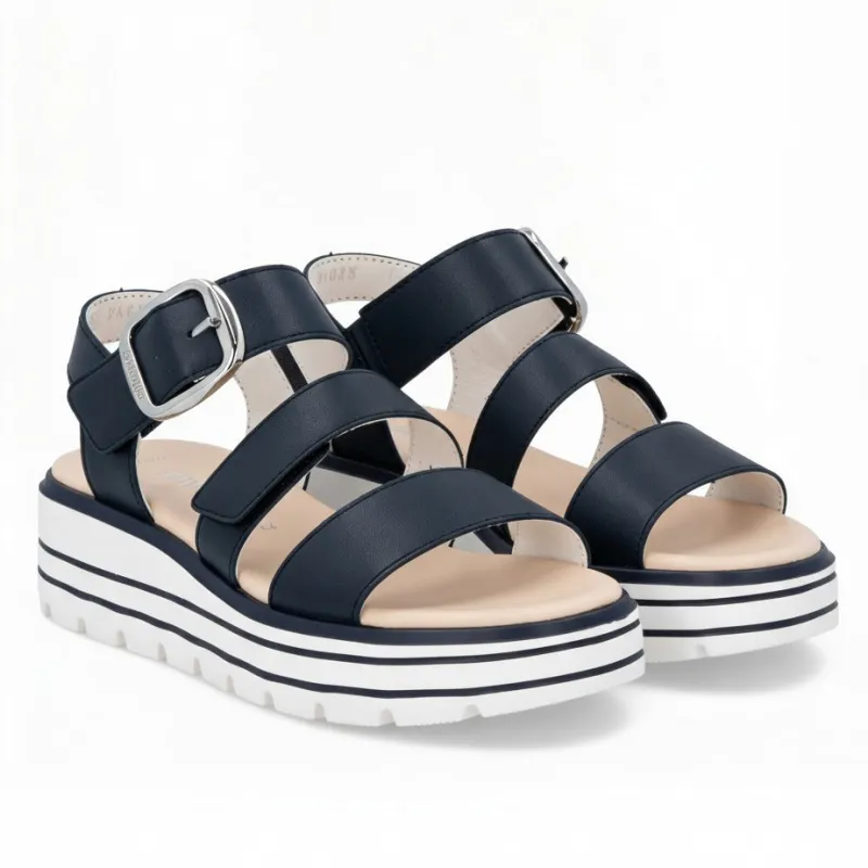 Remonte D3N50 Womens Ankle Strap Sandals Blue made by Remonte