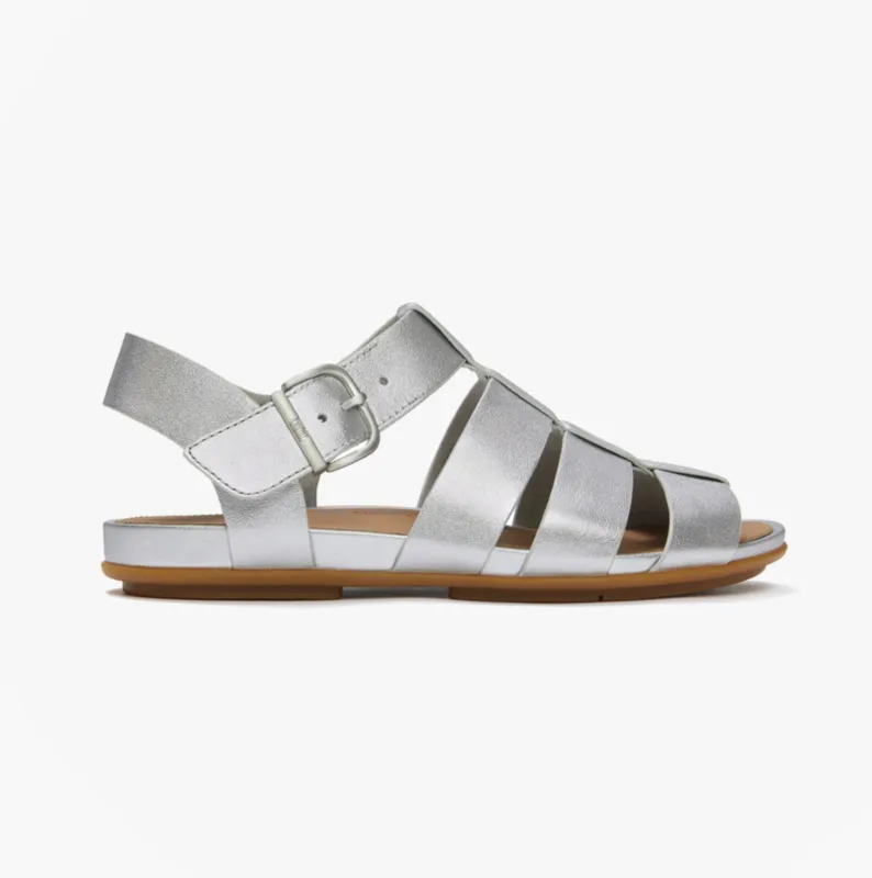 FitFlop GRACIE LEATHER Womens Ankle Strap Sandals Silver sold by Shuperb