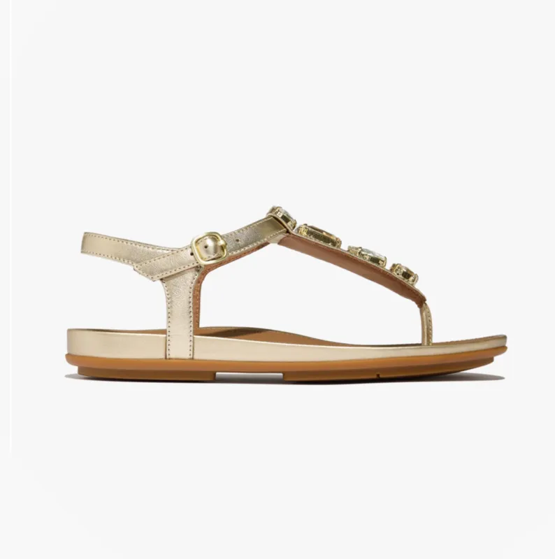 FitFlop GRACIE ULTRA Womens Ankle Strap Sandals Platino made by Fitflop