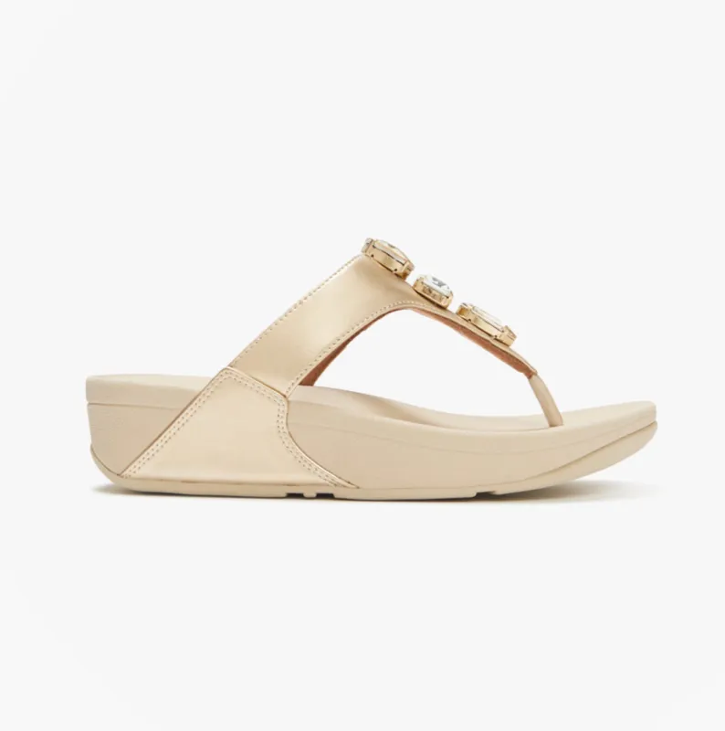 FitFlop LULU ULTRA Womens Toe-Post Sandals Platino made by Fitflop