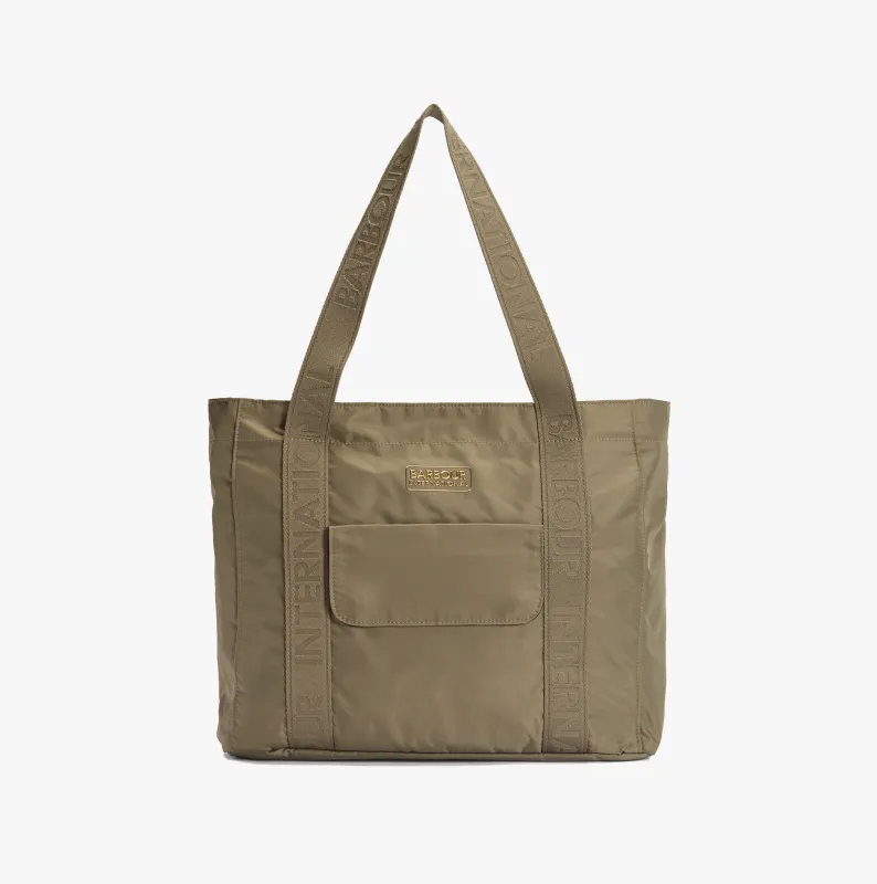 Barbour QUALIFY Womens Tote Bag Dusky Khaki made by Barbour