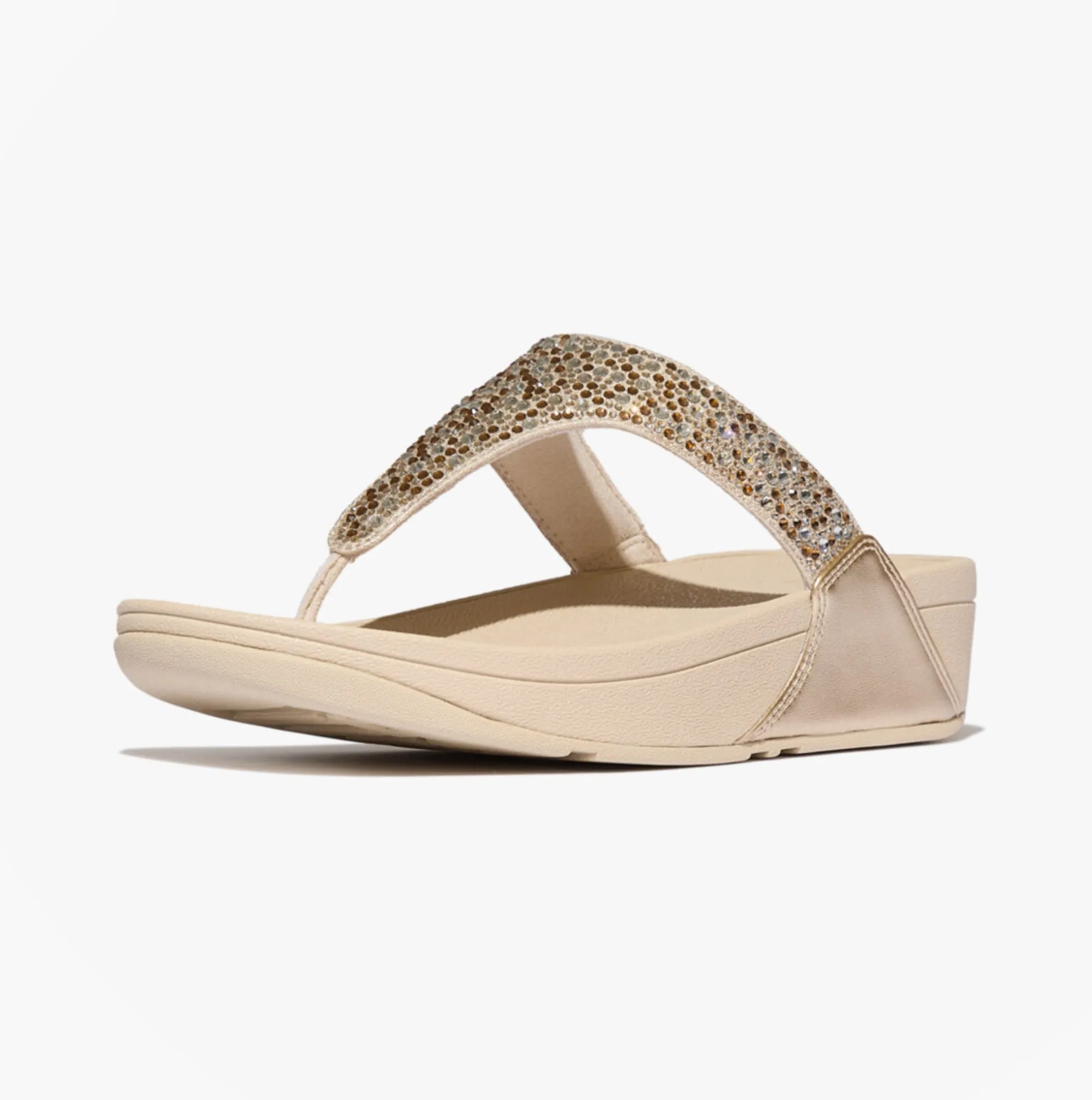 FitFlop LULU CRYSTAL Womens Toe-Post Sandals Platino sold by Shuperb product image thumbnail 4