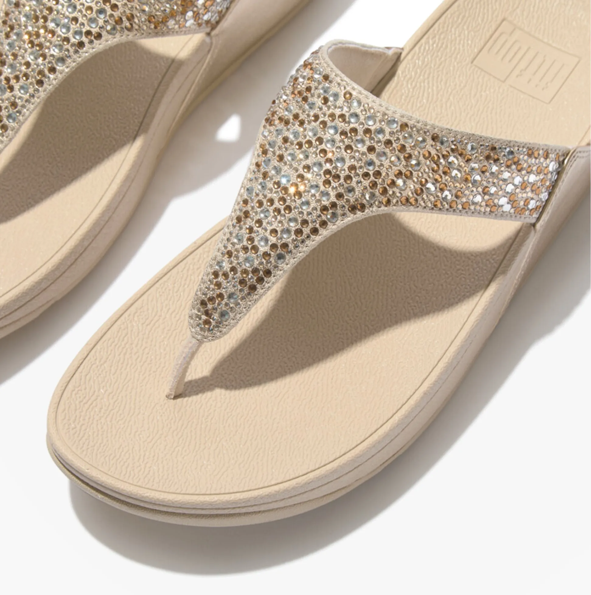 FitFlop LULU CRYSTAL Womens Toe-Post Sandals Platino sold by Shuperb product image thumbnail 5