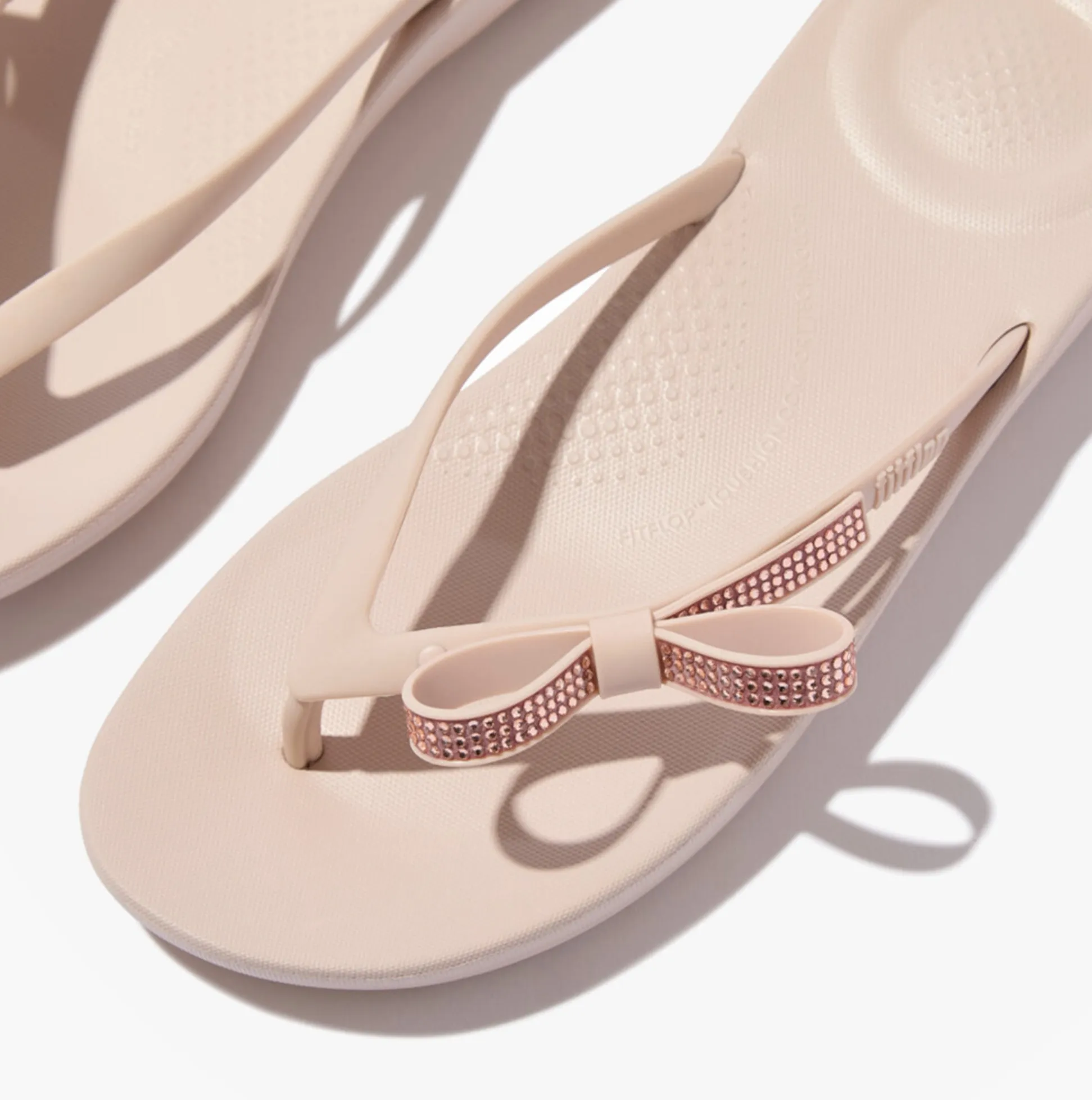 FitFlop iQUSHION GLITZ Womens Toe-Post Sandals Nude Rose sold by Shuperb product image thumbnail 2