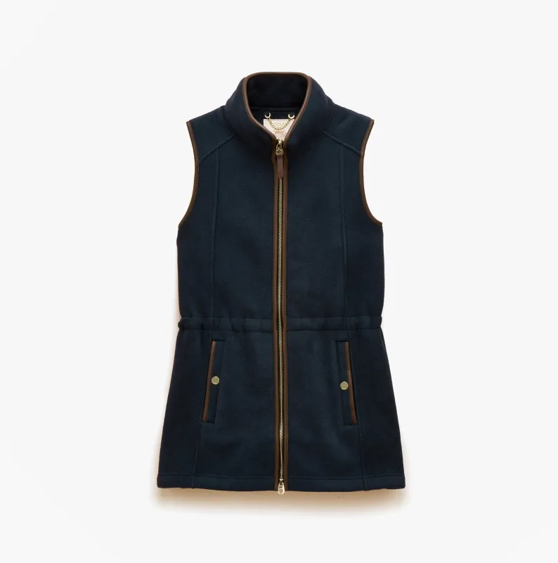 Joules HERITAGE LONGLINE Womens Gilets Navy sold by Shuperb