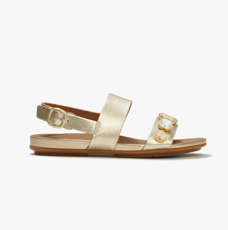FitFlop GRACIE ULTRA Womens Ankle Strap Sandals Platino made by Fitflop