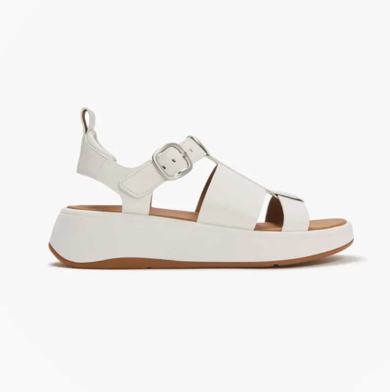 FitFlop F-MODE LEATHER Womens Ankle Strap Sandals Urban White sold by Shuperb