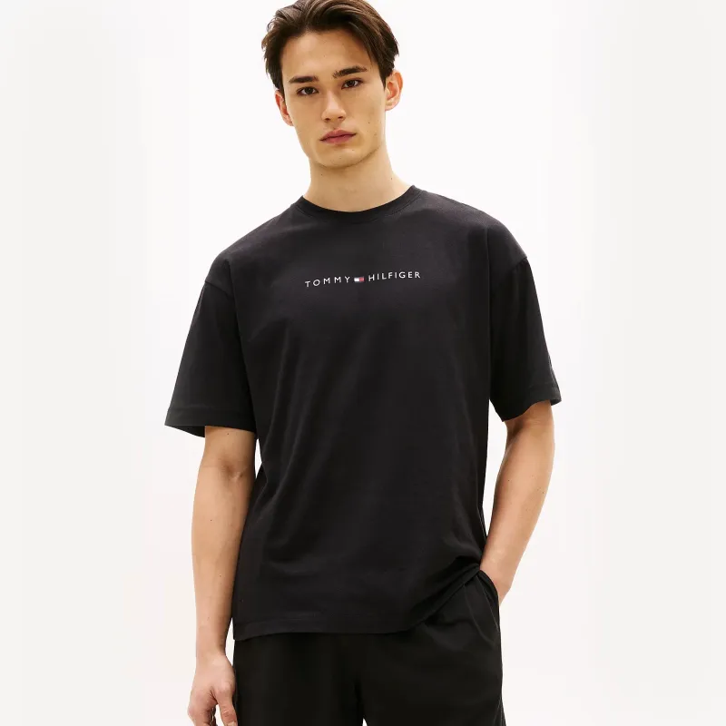 Tommy Hilfiger SS LOGO TEE Mens T-Shirt Black made by Tommy Hilfiger
