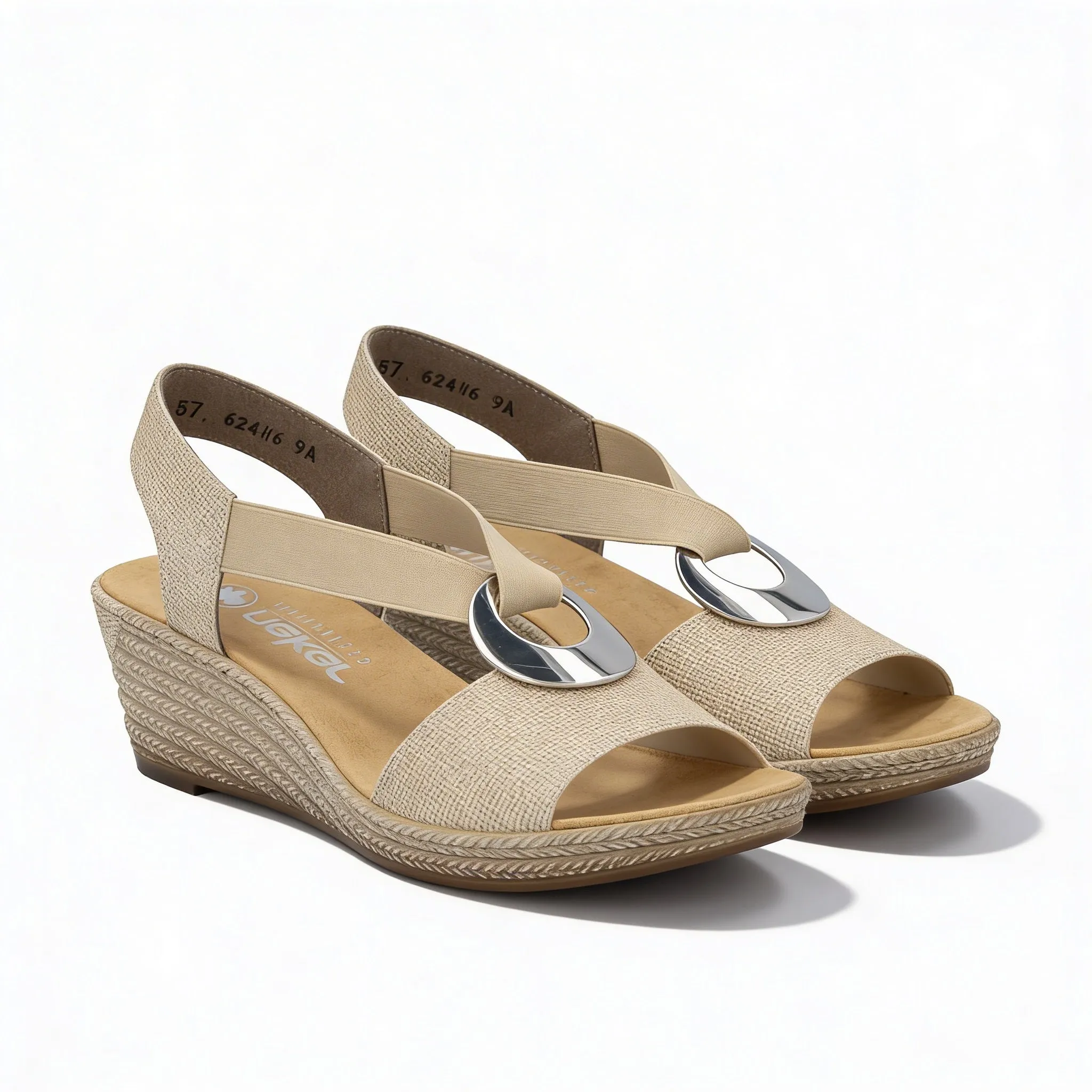 Rieker 624H6-93 Womens Slingback Sandals Beige Floral sold by Shuperb product image thumbnail 2