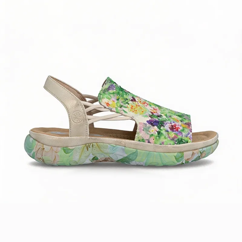 Rieker 64841 Womens Ankle Strap Sandals Multi made by Rieker