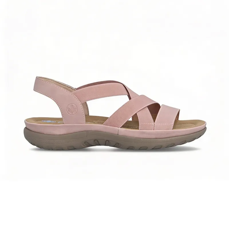 Rieker 64857 Womens Ankle Strap Sandals Rose sold by Shuperb