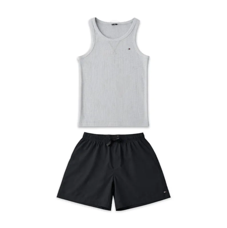 Tommy Hilfiger TANK & WOVEN SHORT Set Mens Pyjama Set Multicoloured sold by Shuperb