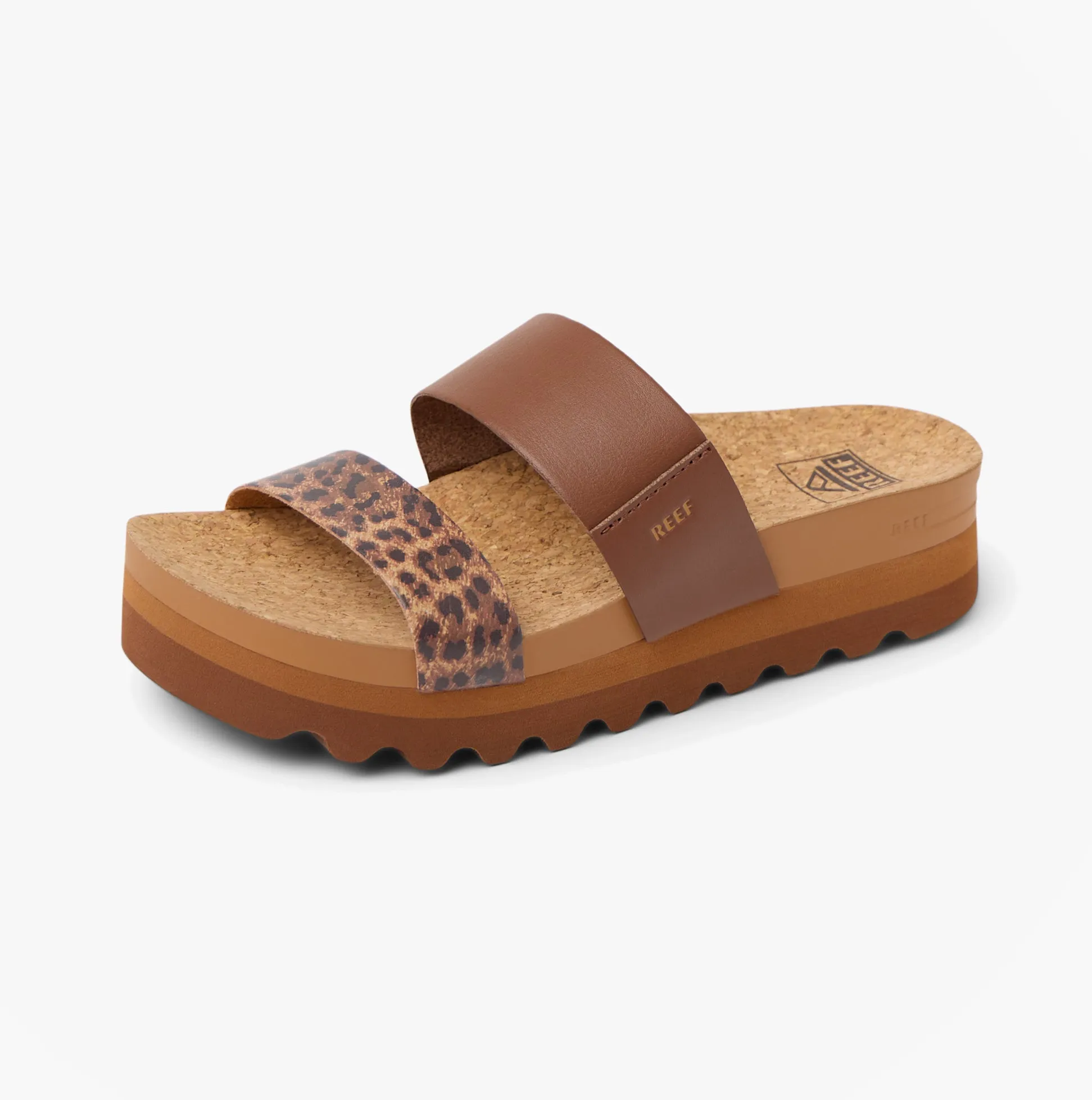 Reef CUSHION VISTA Womens Platform Sandals Brown/Leopard sold by Shuperb product image thumbnail 4