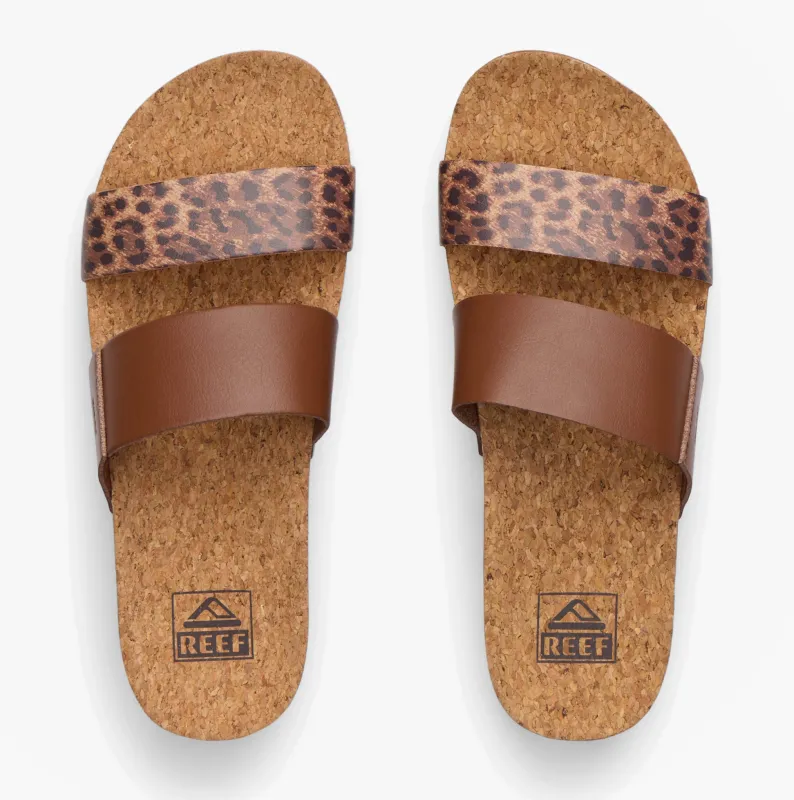 Reef CUSHION VISTA Womens Platform Sandals Brown/Leopard sold by Shuperb