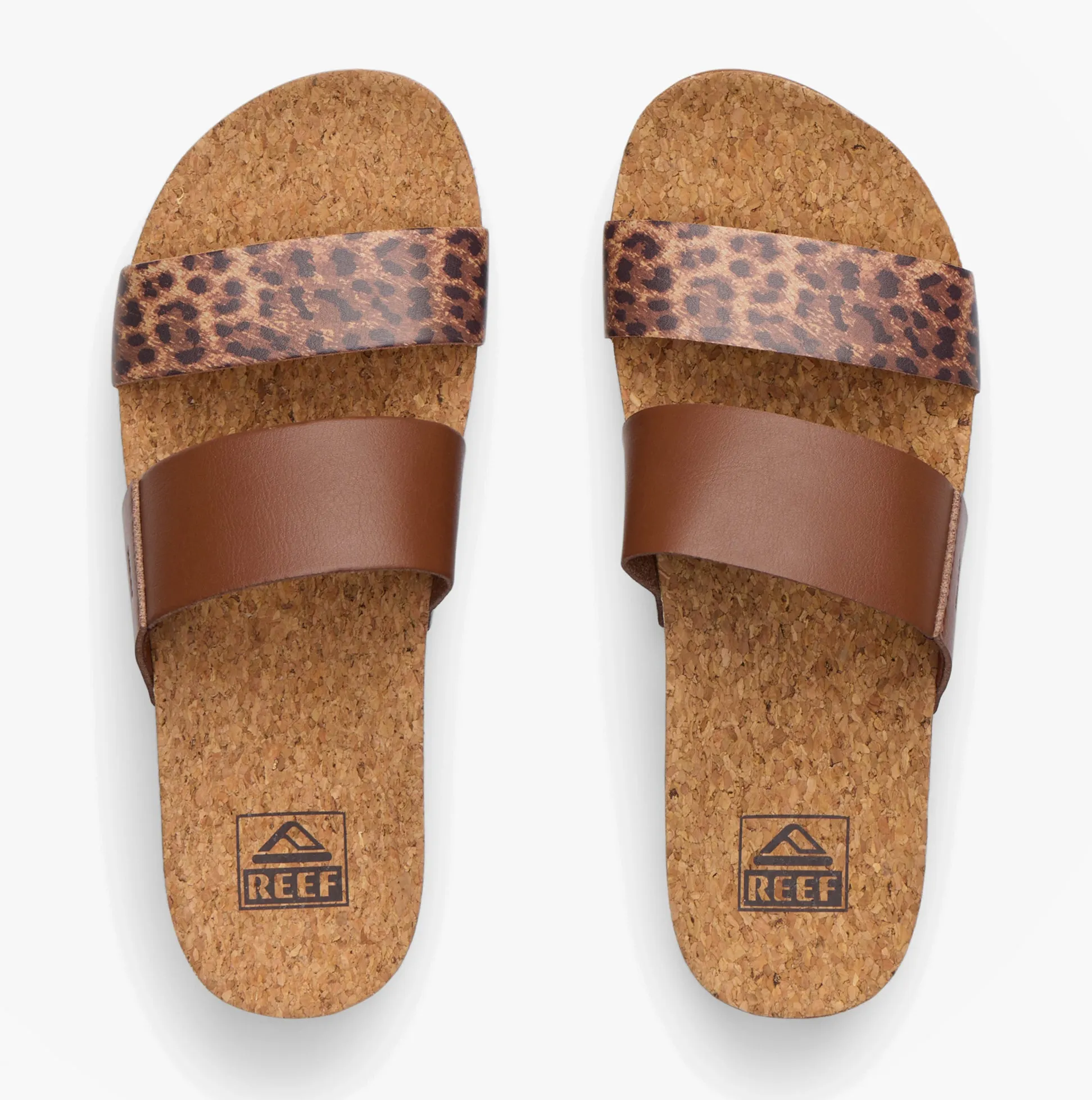 Reef CUSHION VISTA Womens Platform Sandals Brown/Leopard sold by Shuperb