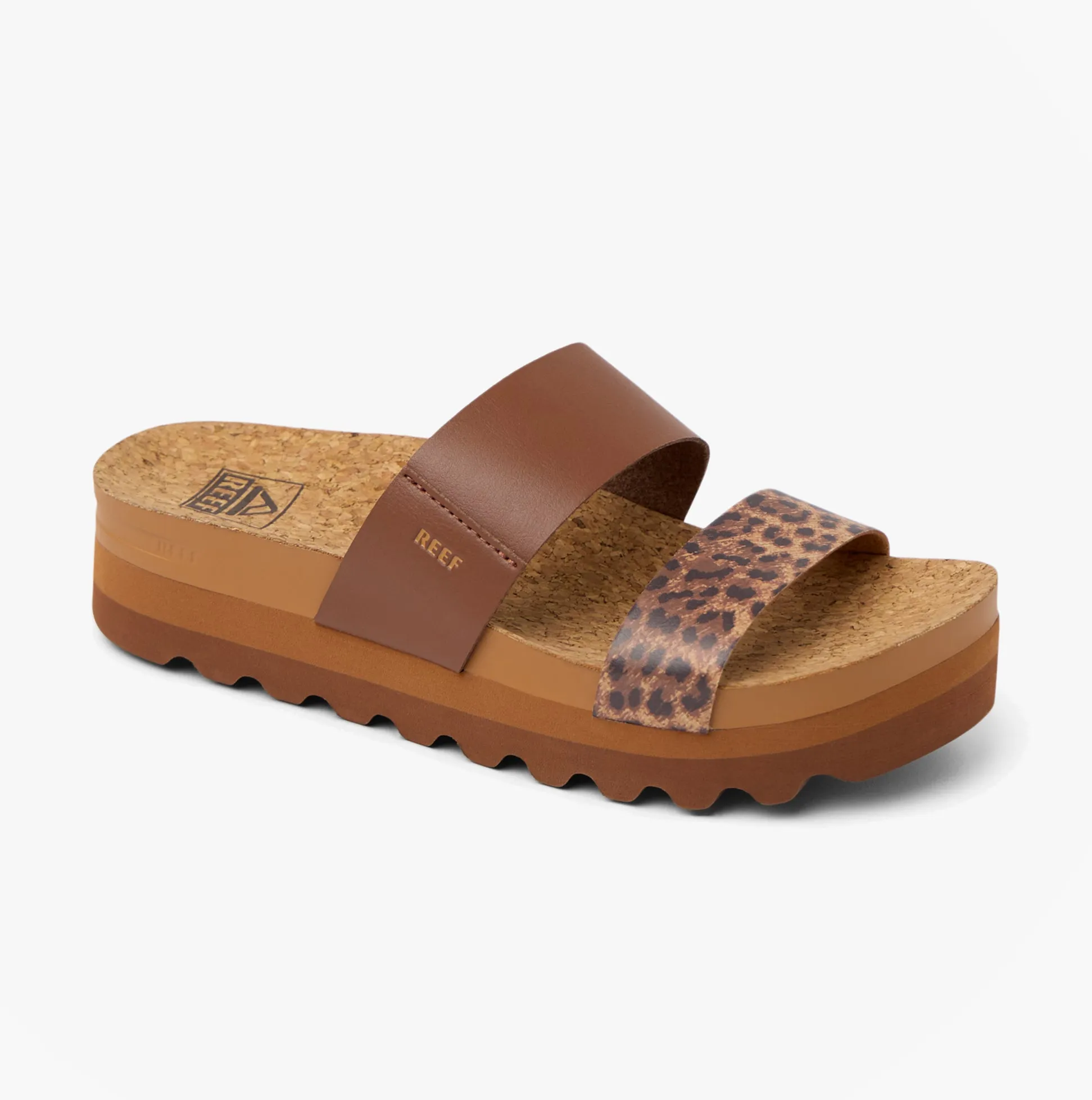 Reef CUSHION VISTA Womens Platform Sandals Brown/Leopard sold by Shuperb product image thumbnail 2