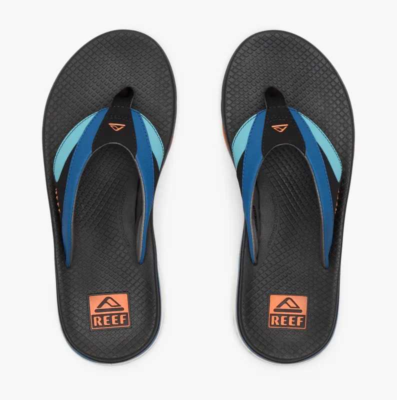 Reef FANNING Mens Toe-Post Sandals Blue/Black/Orange sold by Shuperb
