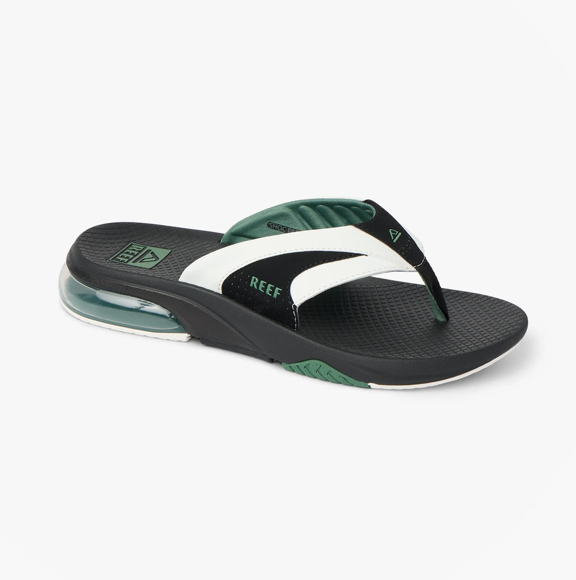 Reef FANNING Mens Toe-Post Sandals White/Black/Green sold by Shuperb product image thumbnail 3