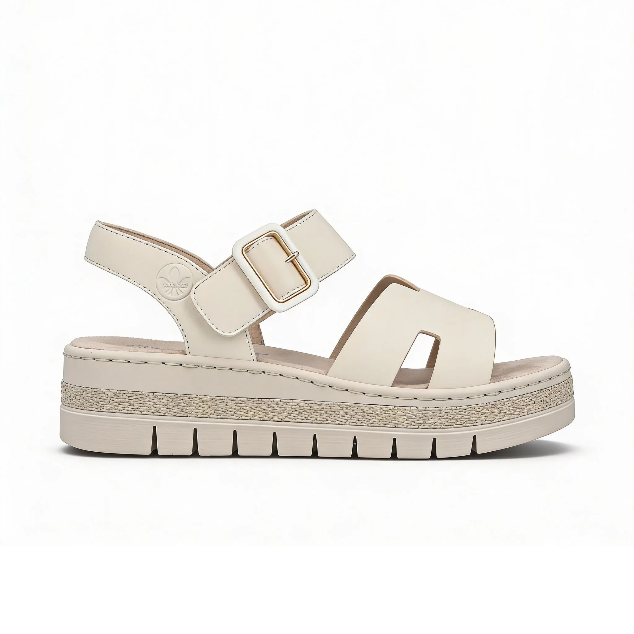 Rieker V4952 Womens Ankle Strap Sandals Beige sold by Shuperb