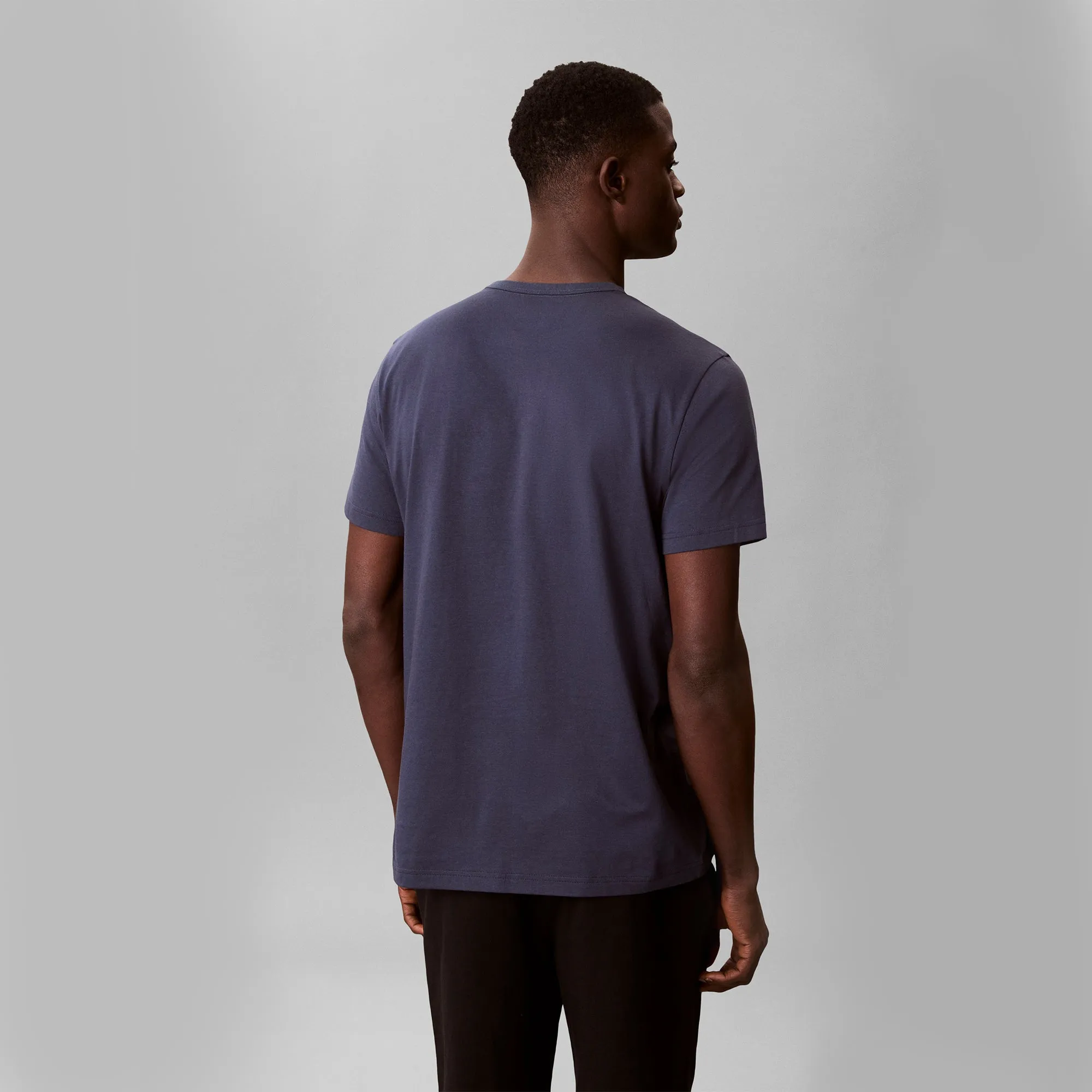 Calvin Klein S/S CREW NECK Mens T-Shirt Blue Nights sold by Shuperb product image thumbnail 5