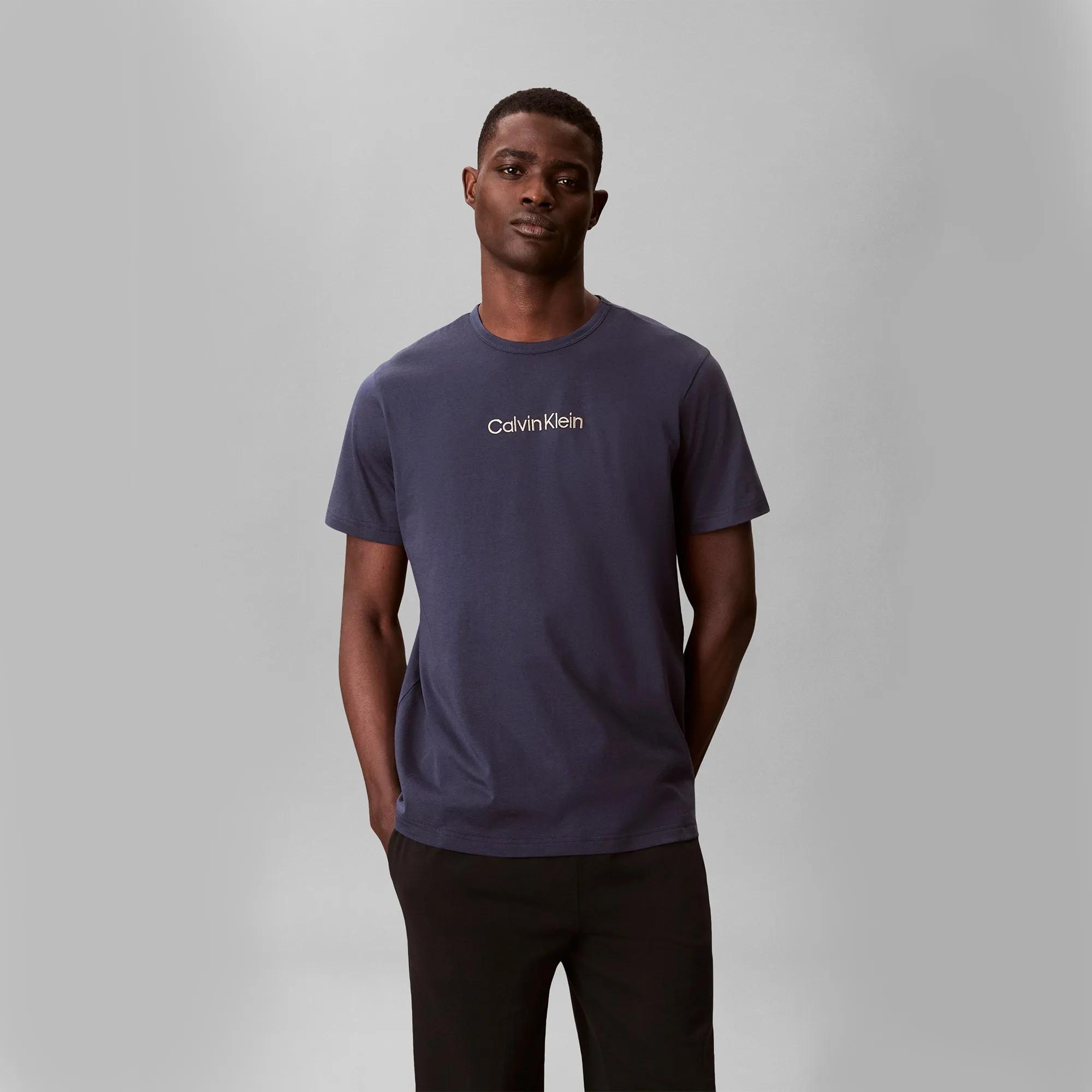 Calvin Klein S/S CREW NECK Mens T-Shirt Blue Nights sold by Shuperb product image thumbnail 3