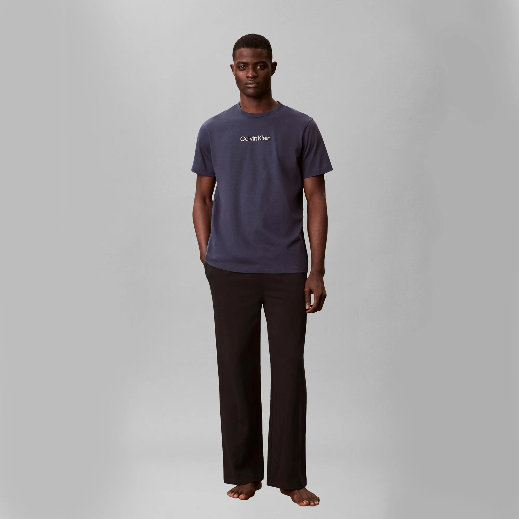 Calvin Klein S/S CREW NECK Mens T-Shirt Blue Nights sold by Shuperb product image thumbnail 4