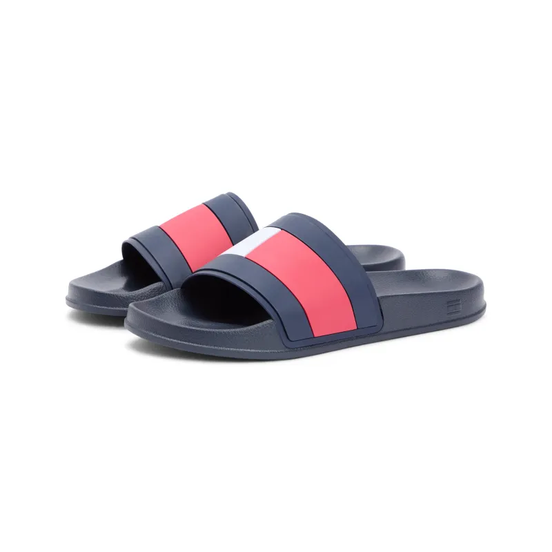 Tommy Hilfiger CORE HILFIGER FLAG POOL Mens Sliders Desert Sky made by Tommy Hilfiger