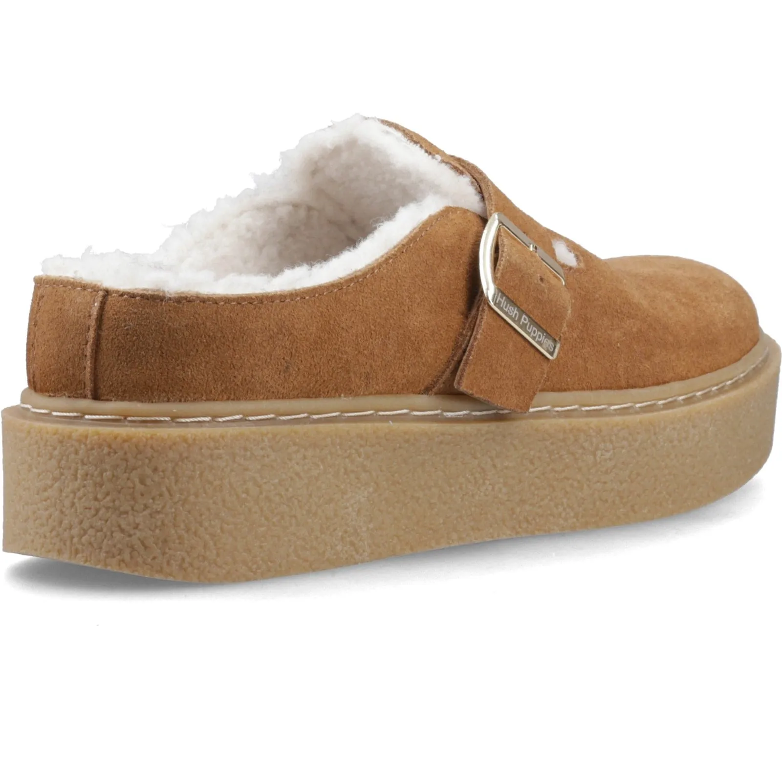 Hush Puppies BLANCHE FUR Womens Mules Slippers Tan sold by Shuperb product image thumbnail 4
