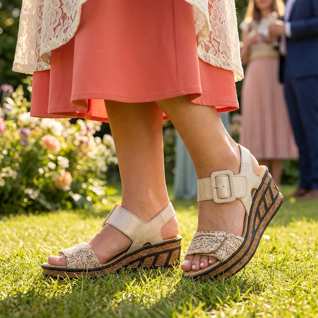 Rieker 68172 Womens Ankle Strap Sandals Oyster Pearl sold by Shuperb product image thumbnail 2