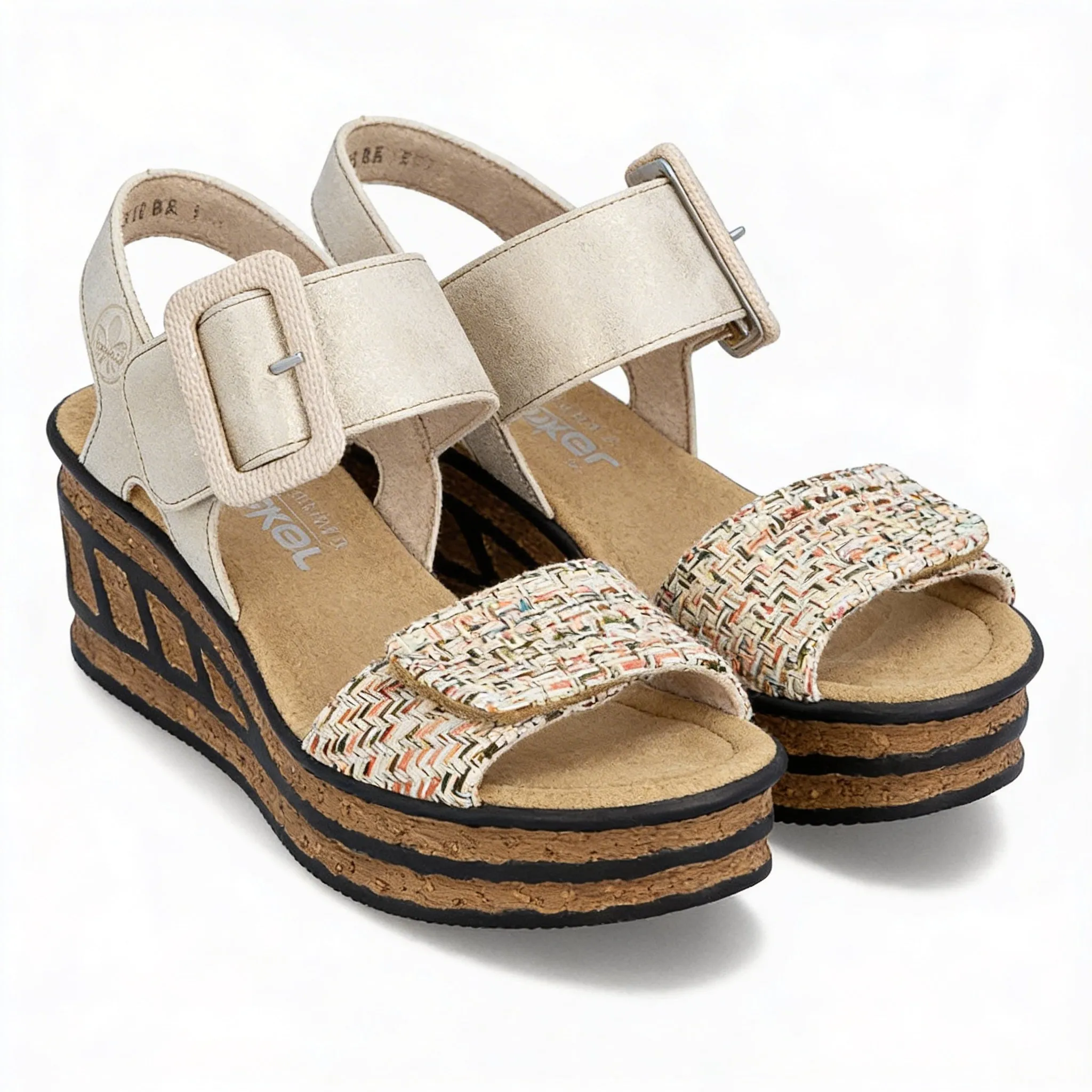 Rieker 68172 Womens Ankle Strap Sandals Oyster Pearl sold by Shuperb product image thumbnail 3