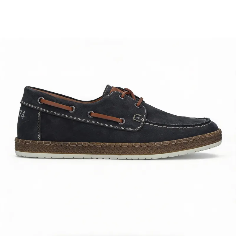 Rieker B5220 Mens Boat & Deck Shoes Blue made by Rieker