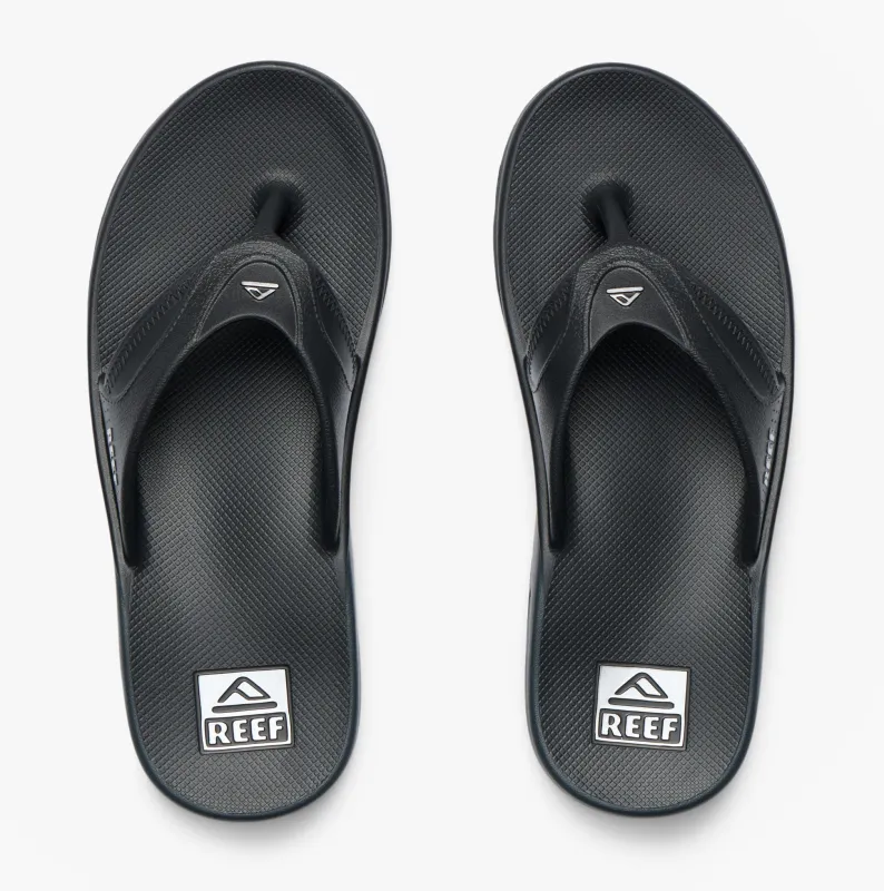 Reef FANNING H20 Mens Toe-Post Sandals Black/Silver sold by Shuperb