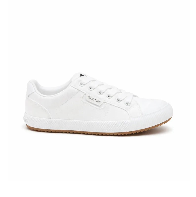 Rocket Dog CHEERY LOW 12A CANVAS Womens Canvas Trainers White made by Rocket Dog