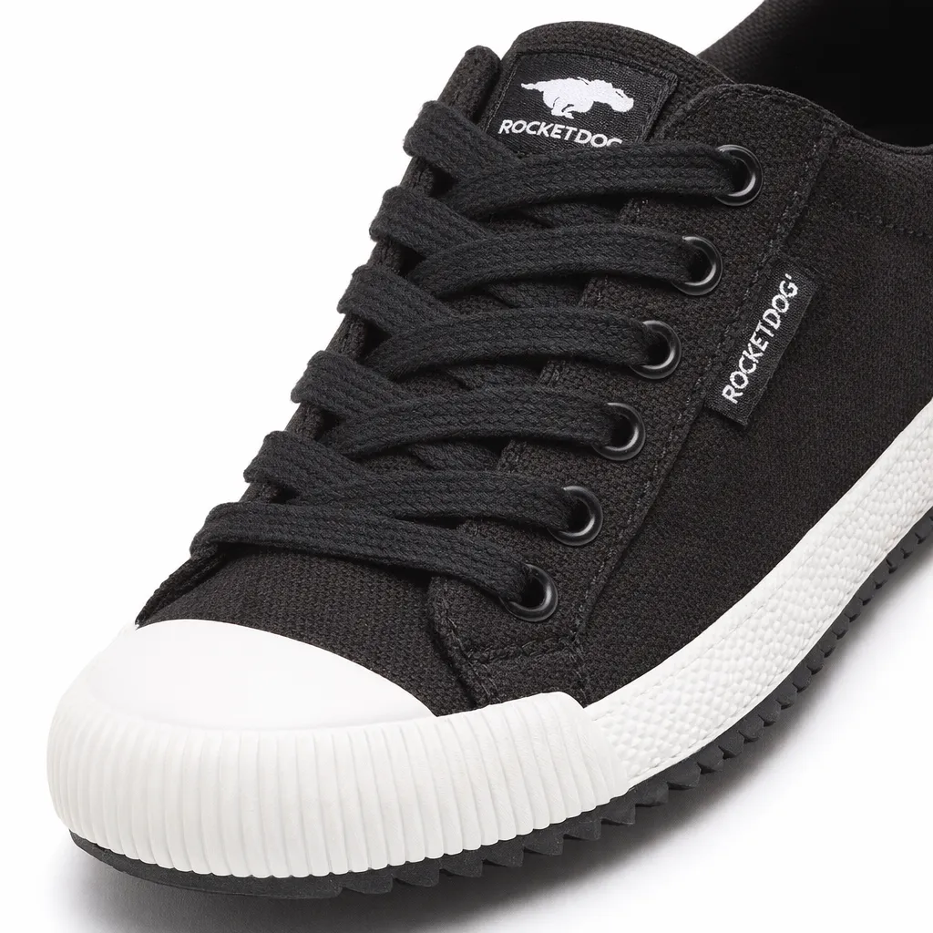 Rocket Dog CHEERY LOW 12A CANVAS Womens Canvas Trainers Black sold by Shuperb product image thumbnail 4