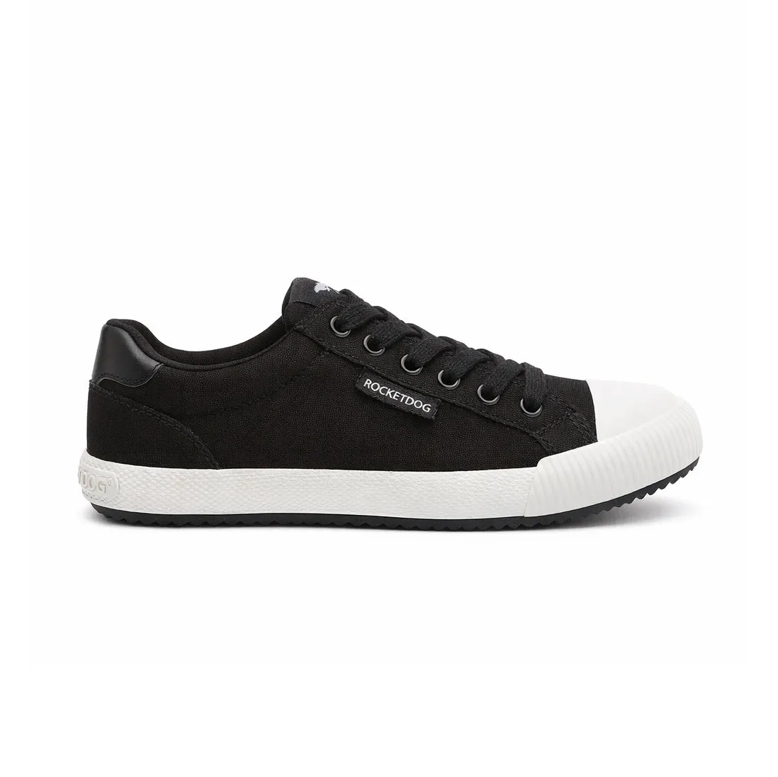 Rocket Dog CHEERY LOW 12A CANVAS Womens Canvas Trainers Black sold by Shuperb